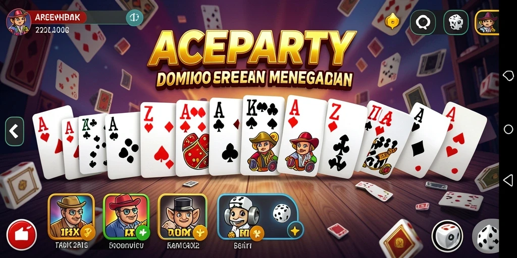 Tampilan gameplay ACEPARTY yang menarik dan seru.
