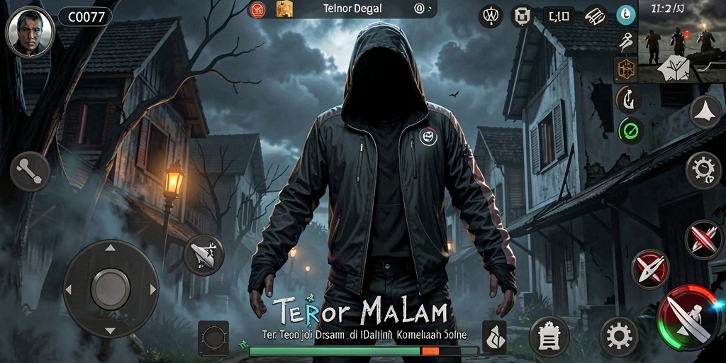 Screenshot C0077 menampilkan gameplay mencekam yang seru.