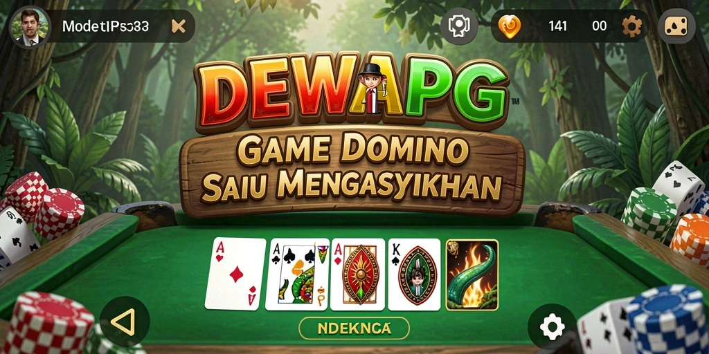 Tampilan gameplay seru dalam permainan Domino DEWAPG.