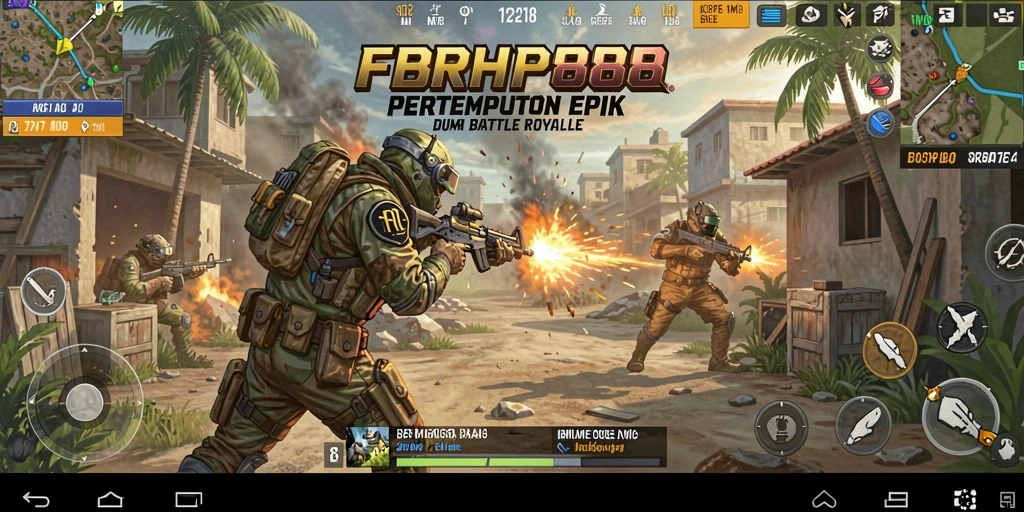 Gameplay mendebarkan di FBRP88 dengan aksi Battle Royale yang intens.