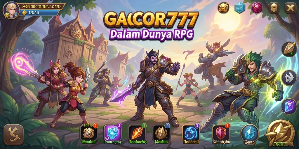 Tampilan gameplay mengasyikkan dalam dunia RPG GACOR777.