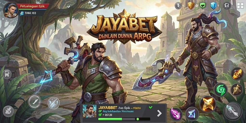 Tampilan gameplay JAYABET yang penuh aksi dan petualangan.