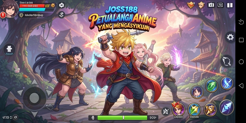 Tampilan gameplay menakjubkan dari JOSS188 yang menghadirkan karakter anime favorit.