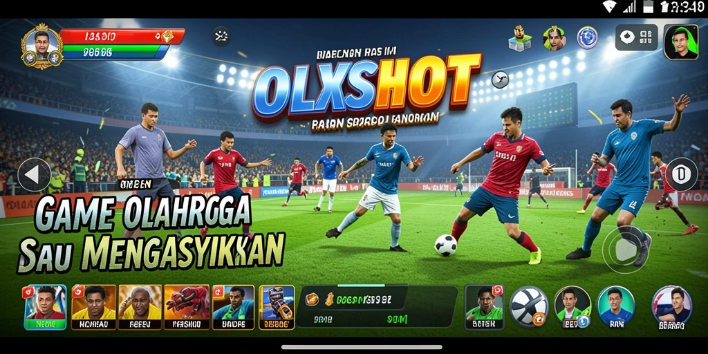 Tampilan gameplay menarik dari OLXSLOT yang menampilkan aksi olahraga seru.