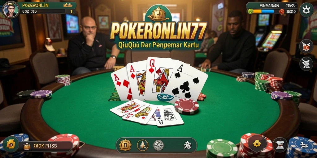 Tampilan gameplay QiuQiu di POKERONLIN77 yang menarik.
