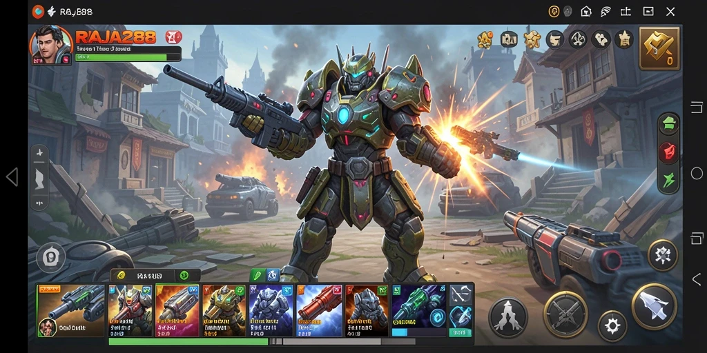 Tampilan gameplay RAJA288 yang dinamis dan menarik.