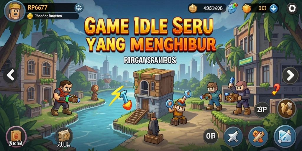Tampilan menarik dari gameplay idle RP6677 yang menghibur.