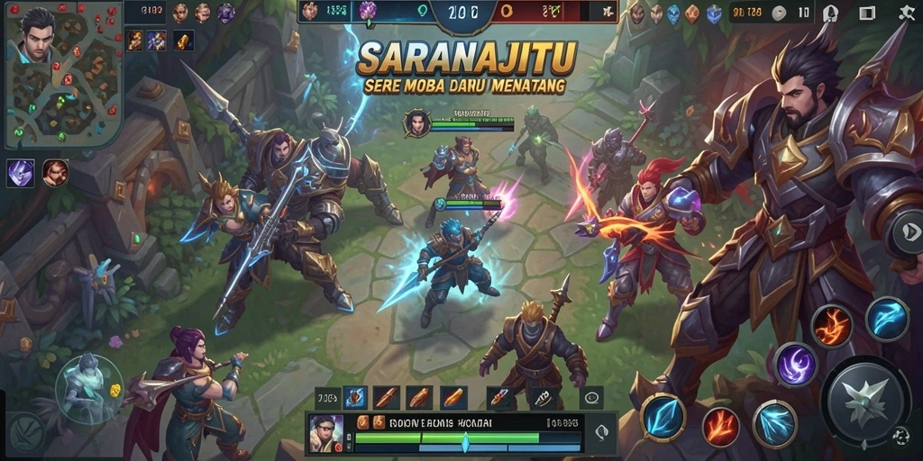 Gameplay menarik SARANAJITU dalam pertempuran tim.