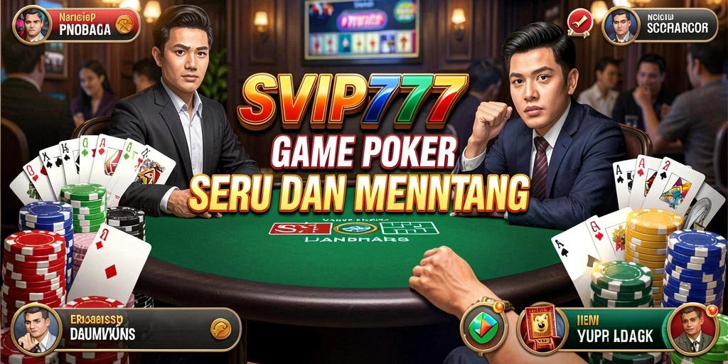 Tangkapan layar utama SVIP777 menampilkan gameplay Poker yang menarik.