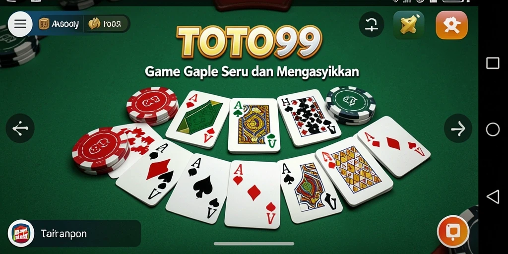 Screenshot gameplay TOTO99 menampilkan suasana seru permainan Gaple.