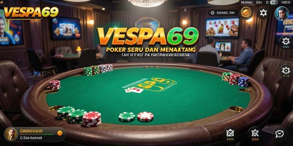 Tampilan gameplay Poker di VESPA69 dengan grafis mengesankan.